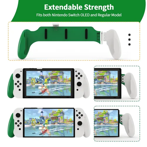 Vista 4 de JDDWIN Switch OLEDSwitch Dockable Hand Grip,Comfort handheld for Switch OLEDSwitch with Specially Ergonomic Design Compatible with Nintendo Switch