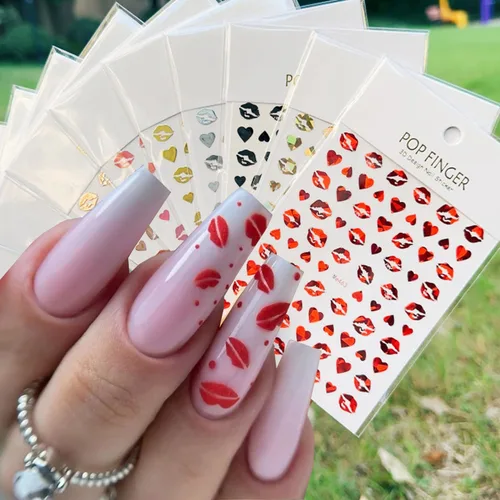 Vista 14 de Calcomanías de uñas de gato, 8 hojas de calcomanías autoadhesivas 3D con diseño de gato dorado, plateado, negro, blanco, para niños, niñas, mujeres
