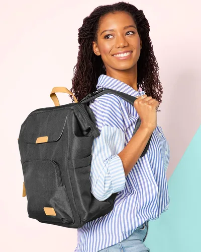 Vista 4 de Simple Joys by Carter's Baby Everyday - Mochila para pañales, color negro, talla única