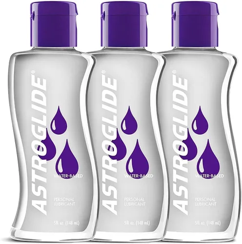 Vista 12 de Astroglide Lubricante a base de agua (2.5 onzas), lubricante personal líquido para hombres, mujeres y parejas, seguro para juguetes, tamaño apto