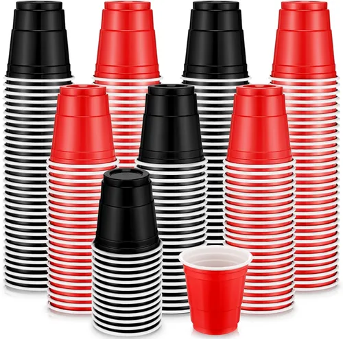 Vista 8 de Dandat Paquete de 200 vasos de plástico de 2 onzas, vasos de plástico desechables para barbacoa, fiesta de Navidad, degustaciones, muestras