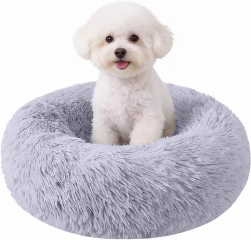 Vista 11 de Camas de gato para gatos de interior, cama lavable de 20 pulgadas en forma Azul marino