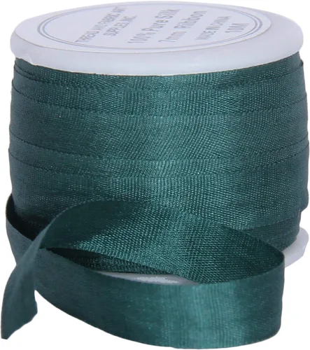 Vista 83 de Threadart Cinta de seda 100% pura - 3 tamaños - Docenas de colores - Castaño - 2 mm No. 524 Soft 100% pure silk ribbon on a single spool - perfect