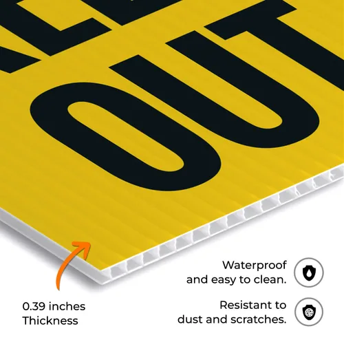Vista 3 de OSHA Caution Area Under Construction Keep Out Sidewalk Sign Kit, 10x16 Inches, Replacement Panels (2 Pack) Thick HDPS Plastic, Made in USA by Sigo