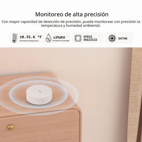 Vista 4 de SONOFF SNZB-02P Zigbee - Sensor de temperatura y humedad, Termómetro higrómetro interior con alerta, funciona con Alexa y Google Home para monitoreo