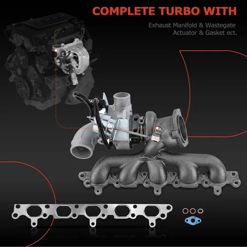 Vista 2 de A-Premium Kit Turbocompresor Completo Turbo con Junta Compatible con Volvo C70 2006-2013, C30 2008-2013, S40 2004-2011, V50 2005-2011, 2.5L, K04
