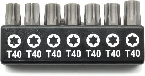 Vista 7 de TMAX Juego de puntas de destornillador de cabeza de estrella T6 Torx de 25 piezas, acero S2 de 6 puntos T-6 puntas de inserción de destornillador