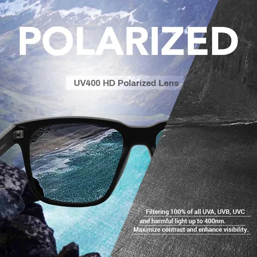Vista 4 de MAXJULI Gafas de sol polarizadas para cabezas grandes, hombres y mujeres 8023