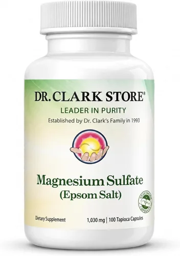 Vista 10 de Dr Clark Store Sulfato de magnesio USP (sal de Epsom) 1030 mg, 100 cápsulas de gelatina para apoyo digestivo diario, alivio ocasional
