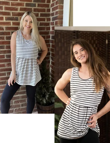 Vista 5 de Ekouaer Camisetas sin mangas de lactancia para mujer, paquete de 3