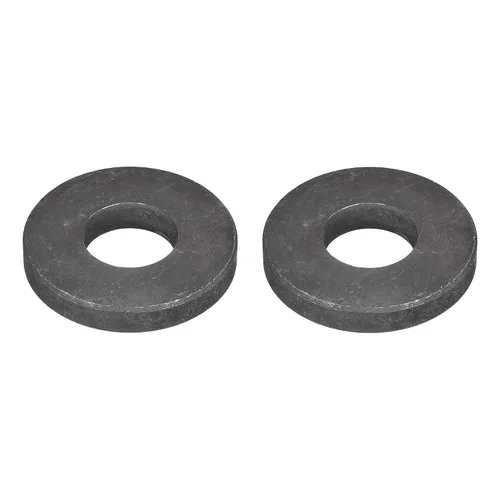 Vista 50 de Uxcell Arandela plana de acero al carbono para pernos M8, 10 piezas M8 x 16 x 1.5mm, aleación de acero negro oxidado de grado 8.8, sujetadores