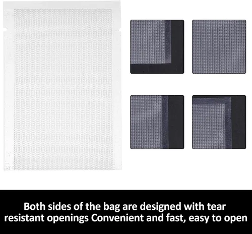 Vista 7 de Jeffdad 100 bolsas gruesas selladoras al vacío, bolsas selladoras al vacío pequeñas de 2.7 x 3.9 pulgadas para almacenamiento de alimentos, bolsas