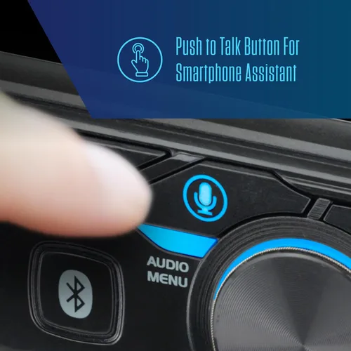 Vista 4 de Jensen CMR270 Estéreo de coche doble DIN de 7 pulgadas Pantalla táctil de medios digitales LED Bluetooth Asistente Push to Talk Entrada