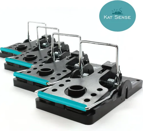Vista 9 de Kat Sense Juego de 6 trampas grandes para ratas, diseño de barra de acero inoxidable, trampa humana para uso en interiores y exteriores, atrapa