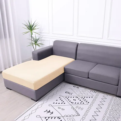 Vista 7 de Fundas impermeables para sofá seccional, fundas de cojín antideslizantes para sofá Ajuste seccional en forma de L, tela jacquard elástica, parte