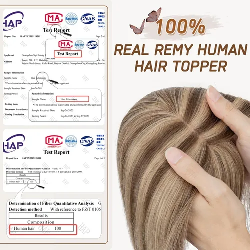 Vista 106 de Rich Choices Pelucas con topper de cabello para mujeres, cabello humano real 100% Remy, sin flequillo, para mujeres con adelgazamiento en la parte
