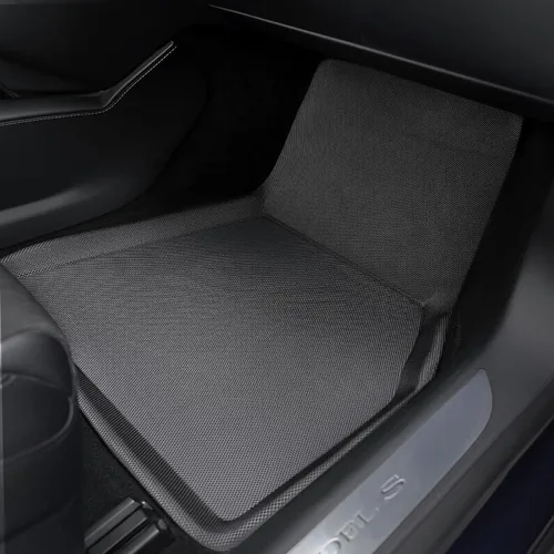 Vista 3 de TAPTES Alfombrillas de Piso para Tesla Model S 2019, 2018, 2017, 2016, 2015, Premium Para Todo Clima Antideslizantes Impermeables Forros de Piso