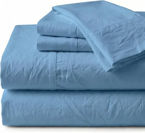 Vista 10 de Perú Pima – Juego de sábana de cama de 285 hilos – 100 % algodón peruano Pima – De percal Pizarra