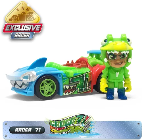 Vista 3 de T-RACERS Wave Race – Lanzador interactivo, con conductor exclusivo y coche.