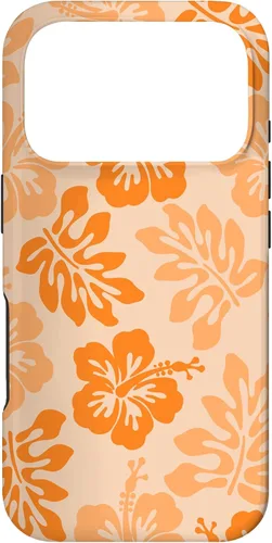 Vista 30 de Orange Hibiscus Y2K Tropical Floral Hawaiian Flowers Pattern Case for iPhone 17
