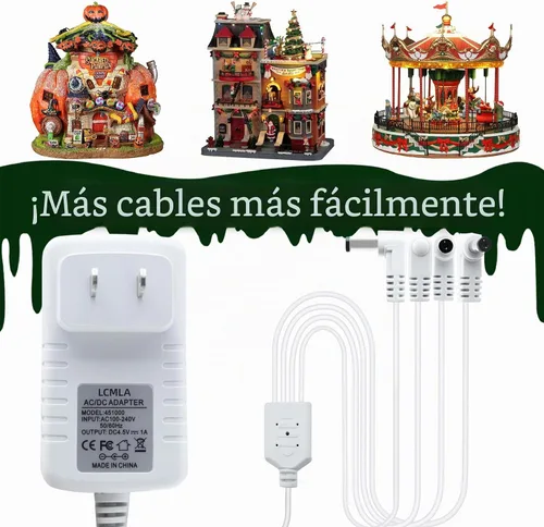 Vista 7 de Adaptador de corriente de 4.5 V para casas Lemax Christmas Village 74707