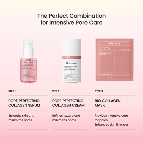Vista 9 de BIODANCE Crema de péptidos de colágeno que perfecciona los poros, hidratante, regordecedora, cuidado de los poros, hidratante facial reafirmante