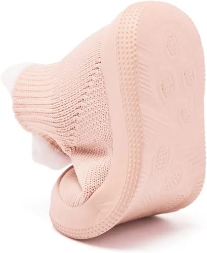 Vista 6 de Eashi Zapatos de bebé para niñas y niños, zapatos de calcetín para bebés con agarre, zapatos para primeros pasos, pantuflas antideslizantes