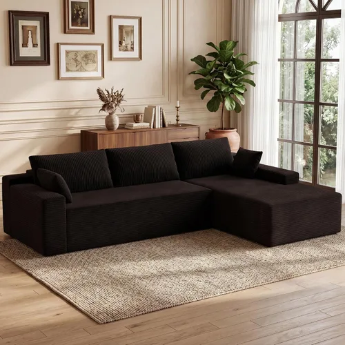 Vista 11 de Sofá seccional moderno de 108 pulgadas, sofás modulares convertibles en forma de L, sofás tapizados con asiento profundo, sofá de esponja apto