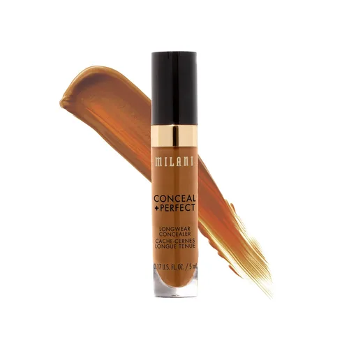 Vista 10 de Milani Conceal + Perfect Corrector de Larga Duración de Cobertura Completa Infundido con Ácido Hialurónico y Vitamina E, Cubre Ojeras, Manchas e