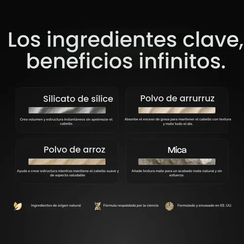 Vista 4 de BASED - Polvo texturizador para el cabello, ligero y voluminizador con acabado mate, añade textura al cabello con sujeción media, para cabello corto