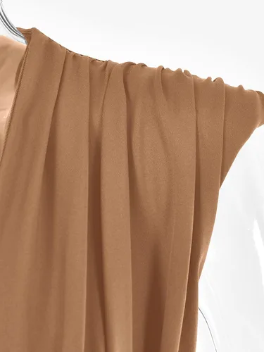 Vista 69 de LYANER Leotardo sin mangas fruncido con cuello en V para mujer