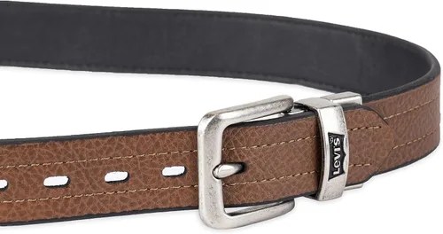 Vista 4 de Levis Cinturón para niños grandes para la escuela casual para jeans con correa reversible plateado