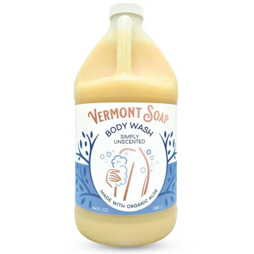 Vista 12 de VERMONT SOAP Gel de baño, gel natural con manteca de karité, gel de gel suave para hidratar y calmar la piel, jabón corporal sin fragancia
