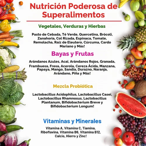 Vista 4 de Ruby Reds Deliciosos rojos en polvo de frutas y verduras suplemento con potentes vitaminas, minerales, enzimas, hierbas, nutrientes y probióticos
