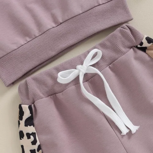 Vista 11 de GOOCHEER Conjunto de ropa de manga larga para niña pequeña, camisa y pantalones para niña, conjunto de ropa de primavera, otoño e invierno