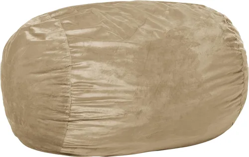 Vista 22 de Chill Sack Funda para Silla Puf, 6 pies, Microgamuza - Chocolate Microsuede - Chocolate - Solo funda