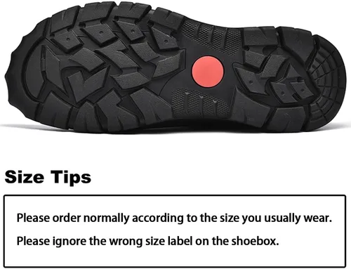Vista 5 de Men's Hiking Casual Low Height Leather Outdoor Comfortable Breathable Non-Slip Trailing Trekking Walking Climbing Work Shoes