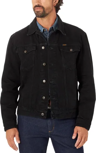 Vista 5 de Wrangler Men's Cowboy Cut Western Unlined Denim Jacket Azul oscuro