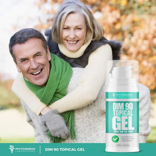 Vista 5 de Phytogenesis DIM 90 - Suplemento dim de máxima fuerza gel tópico - 90 mg de diindolilmetano natural (DIM) por porción - Soporte hormonal, cognitivo