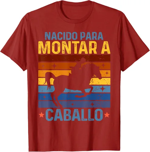 Vista 3 de Horse Rider Equestrian Riding Nacido Camiseta Para Montar A Caballo Negro