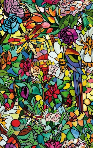 Vista 7 de d-c-fix 346-0647-3PK - Película autoadhesiva para ventanas de vidrio con privacidad, Spring Chapel/Tulia, rollo de 17 x 78 pulgadas, paquete de 3