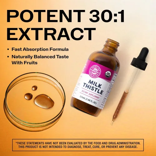 Vista 3 de Vimergy Cardo mariano - Apoya la función hepática* 57 0.1 fl oz (2 goteros o 44-48 gotas) porciones (110 mg de extracto por porción) para una