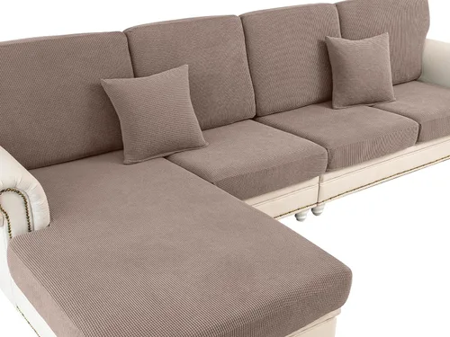 Vista 11 de LA MEACK Funda de Cojín de Sofá Funda de Cojín de Asiento Funda Elástica para Sillón Fundas Separadas para Sofá Seccional Protector de Muebles