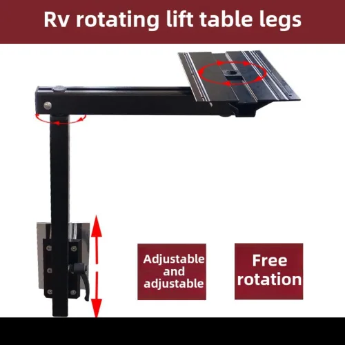 Vista 2 de Caravan Accessories - Patas de mesa giratorias para caravanas, patas de mesa de aleación de aluminio para computadora portátil, para caravanas