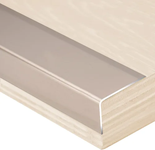 Vista 11 de Borde de tira de transición de piso de aluminio, reductor de umbral impermeable de madera a azulejos, para puertas de entrada