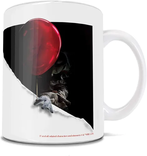 Vista 6 de Trend Setters IT Chapter 2 – Pennywise – IT is Coming – Taza de película de terror para café o té – Perfecto para regalar o coleccionar Ltd Se