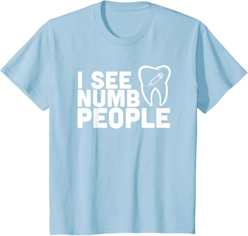 Vista 9 de I see Numb People - Camiseta de regalo para dentista dental, Negro, S