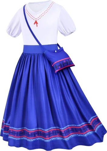 Vista 4 de Kaisebile Princess Costume Dress for Girls Birthday Halloween Party Dress Up with Accessories