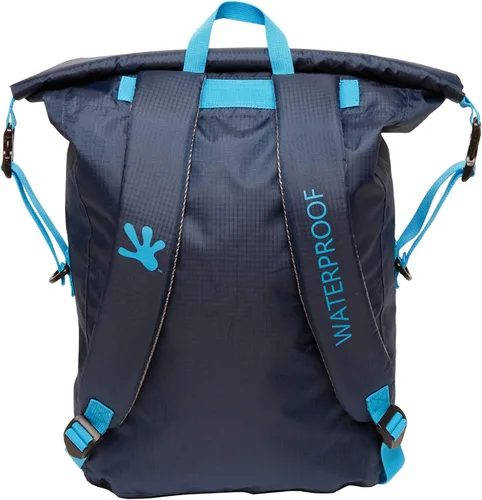 Vista 2 de geckobrands Mochila impermeable de 30 litros, bolsa seca ligera y plegable, azul marinoazul neón