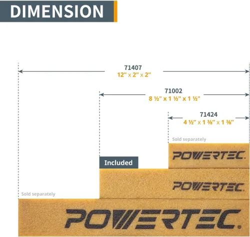 Vista 4 de POWERTEC 71002 barra para limpiar abrasiva de 8-1/2". 1 Pieza